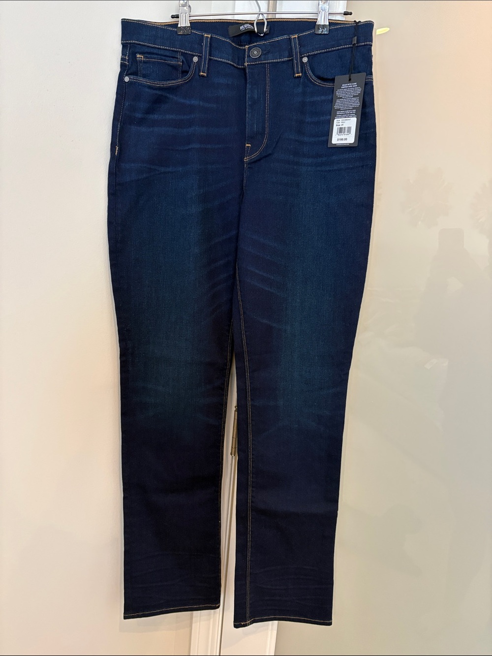 Hudson Jeans Slim Straight Dark Indigo Stretch Jeans